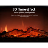 Devanti 2000W Freestanding Electric Fireplace with 3D Flame Effect