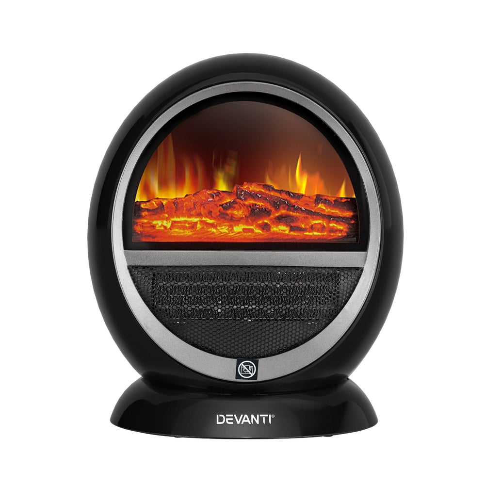 Devanti 1500W Freestanding Electric Fireplace with 3D Flame Effect