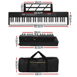 Portable 61-Key Digital Piano Keyboard with Bluetooth and Accessories