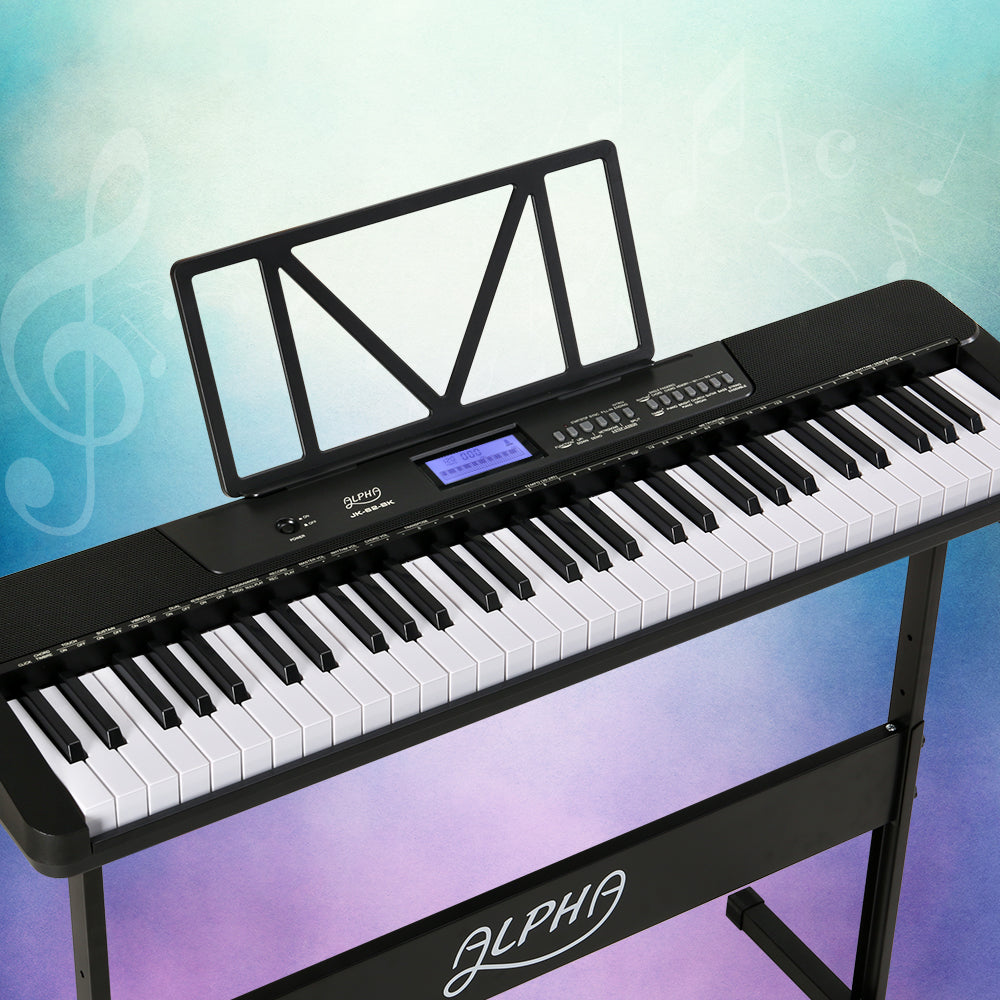 61-Key Touch Sensitive Digital Piano Keyboard with Stand and Recording Features