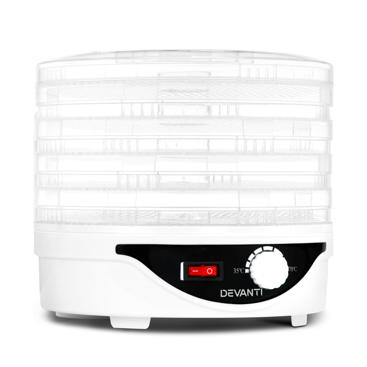 Devanti 5-Tray Food Dehydrator for Fruits, Vegetables, and Jerky - White