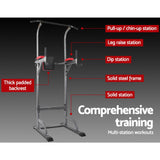 Everfit Weight Bench Chin Up Tower Bench Press Home Gym Wokout 200kg Capacity - Side View