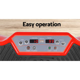 Everfit Vibration Machine Platform Vibrator Resistance Rope Home Fitness Red