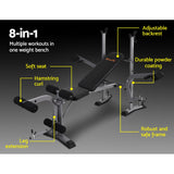 Everfit Weight Bench 8 in 1 Bench Press Adjustable Home Gym Station 200kg - Side View