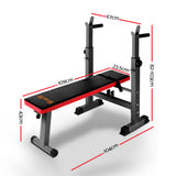 Everfit Weight Bench Squat Rack Bench Press Home Gym Equipment 200kg - Front View