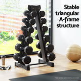 Everfit Dumbbells Rack 6 Tier Dumbbell Stand Home Gym Storage 200kg Capacity - Top-Down View