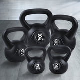 Everfit 22kg Kettlebell Set Weight Lifting Kettlebells Bench Dumbbells Gym Home - Low Angle