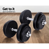 Everfit 45cm Dumbbell Bar Gym Home Exercise 150kg Capacity - 45-Degree Angle