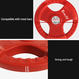 Everfit Weight Plates Standard 15kg Dumbbell Barbell Plate Weight Lifting Home Gym Red - Rear View