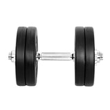 Everfit 25kg Dumbbell Set Weight Plates Dumbbells Lifting Bench - Side View