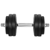 Everfit 30kg Dumbbell Set Weight Plates Dumbbells Lifting Bench - Side View