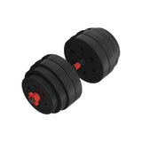 Everfit 40kg Adjustable Dumbbells Set Kettle Bell Weight Plates Barbells Gym - Top-Down View