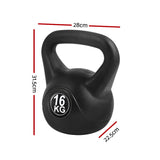 Everfit 16kg Kettlebell Set Weight Lifting Bench Dumbbells Kettle Bell Gym Home - Front View