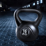 Everfit 16kg Kettlebell Set Weight Lifting Bench Dumbbells Kettle Bell Gym Home - Low Angle