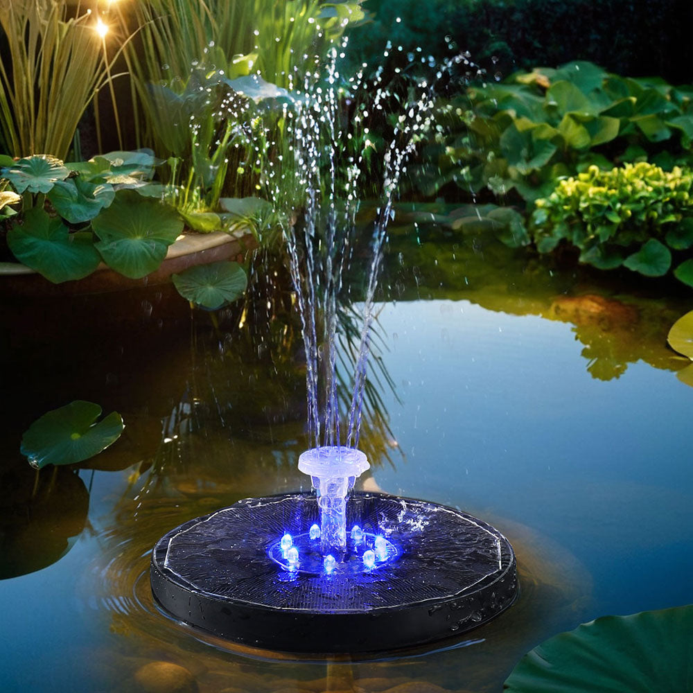 Gardeon Solar-Powered Floating Fountain with LED Lights for Ponds and Gardens