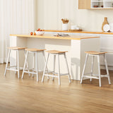 Artiss 4x Bar Stools Wooden Chairs Oak