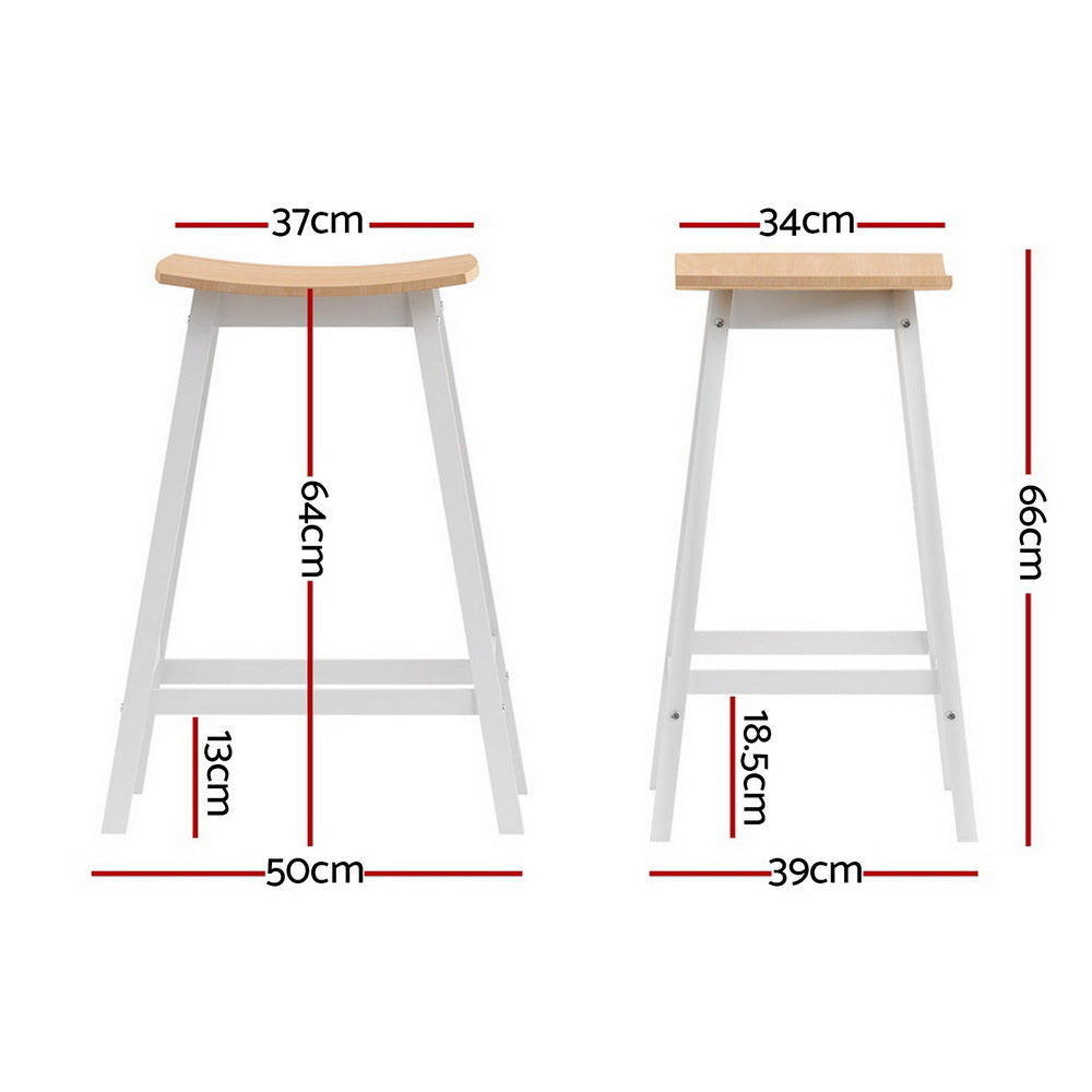 Artiss 4x Bar Stools Wooden Chairs Oak