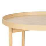 Artiss Coffee Table Side Table Round 70CM - Side View