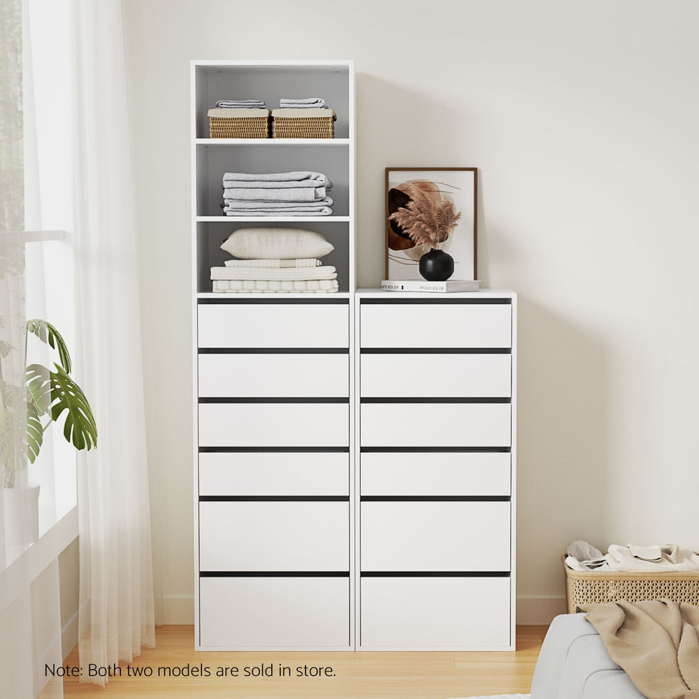 Artiss 6 Chest of Drawers Dresser Tallboy White