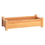 Elevated Wooden Planter Box for Gardening - Green Fingers 65x33x16cm