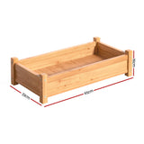 Elevated Wooden Planter Box for Gardening - Green Fingers 65x33x16cm