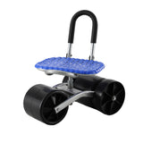 Gardeon Adjustable Garden Stool with Wheels - Foldable Blue Seat