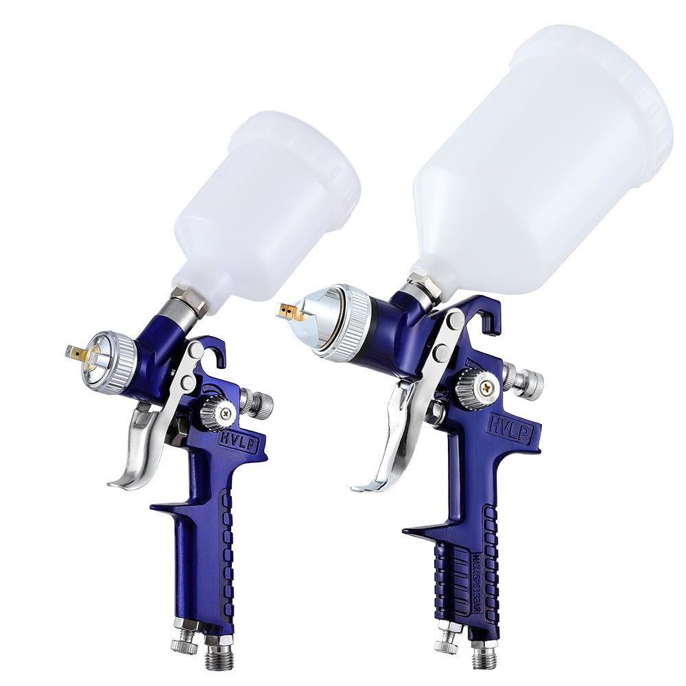 Giantz Dual Nozzle HVLP Air Spray Gun with Gravity Feed System and Accessories