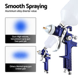 Giantz Dual Nozzle HVLP Air Spray Gun with Gravity Feed System and Accessories