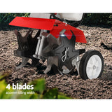 Giantz 88CC Tiller Garden Cultivator Rototiller 4 Blades Soil Plower Rotary Hoe