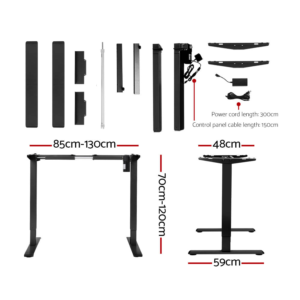 Artiss Standing Desk Motorised Rustic Brown 120CM