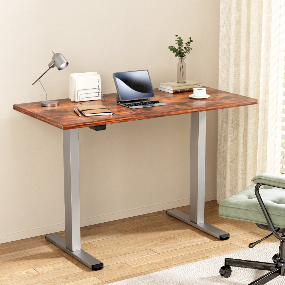 Artiss Standing Desk Motorised 120CM Rustic Brown