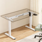 Artiss Electric Standing Desk Frame Only Height Adjustable 70KG Load White