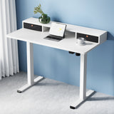 Artiss Electric Standing Desk with Storage Shelf Drawer Office Table 120CM