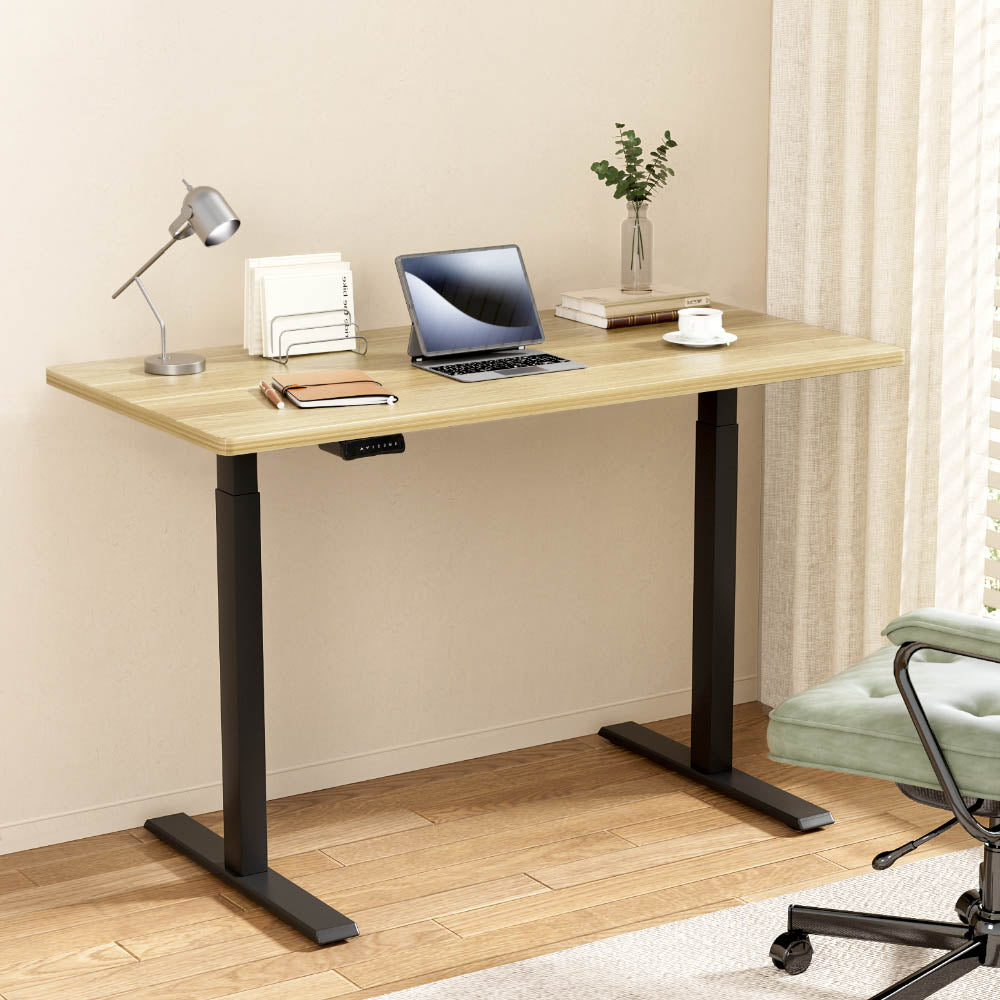 Artiss Standing Desk Motorised Dual Motor Oak 120CM