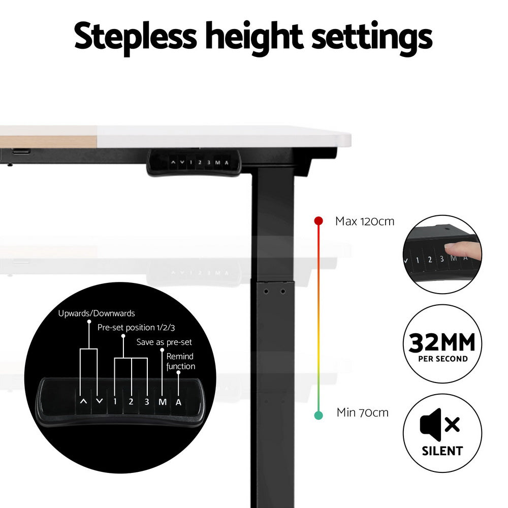 Artiss Standing Desk Motorised Electric Dual Motor 140cm