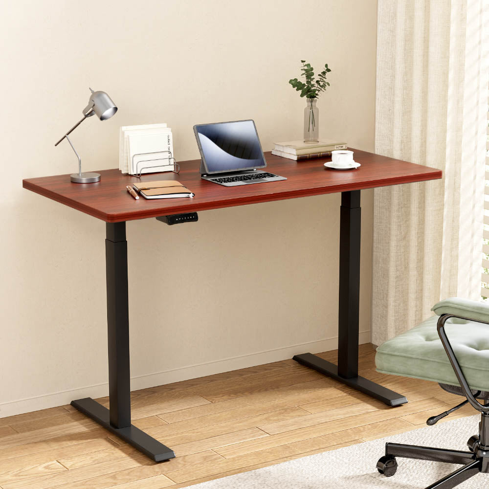 Artiss Standing Desk Motorised Dual Motor Walnut 120CM