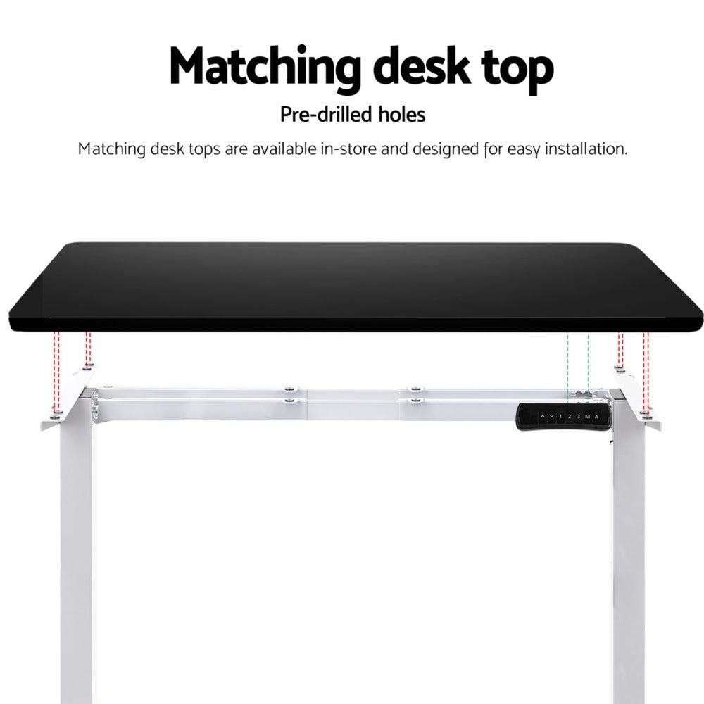 Artiss Standing Desk Frame Only Dual Motor Motorised White