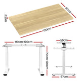 Artiss Standing Desk Motorised Dual Motor 120CM White Oak