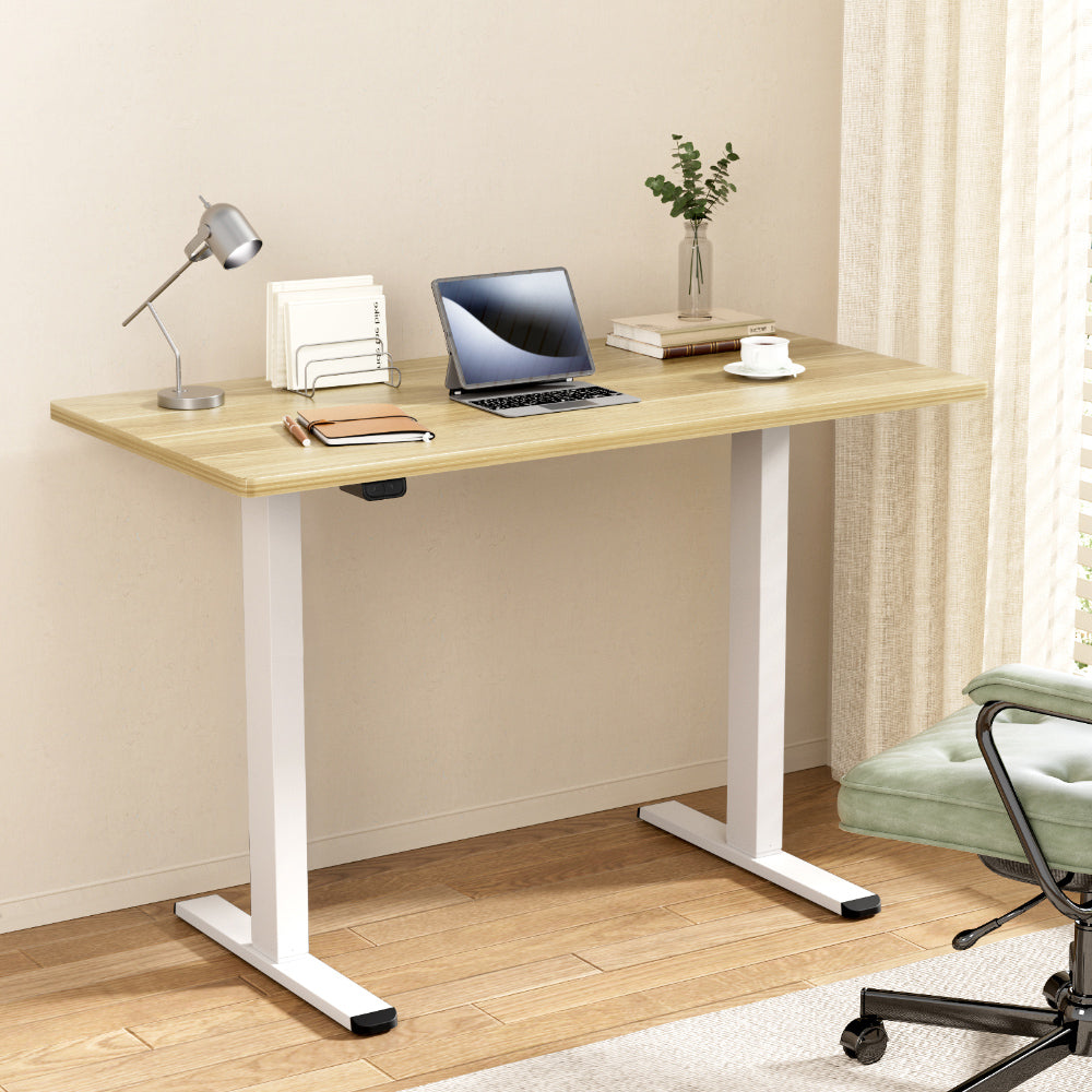 Artiss Standing Desk Motorised Dual Motor 140CM White Oak