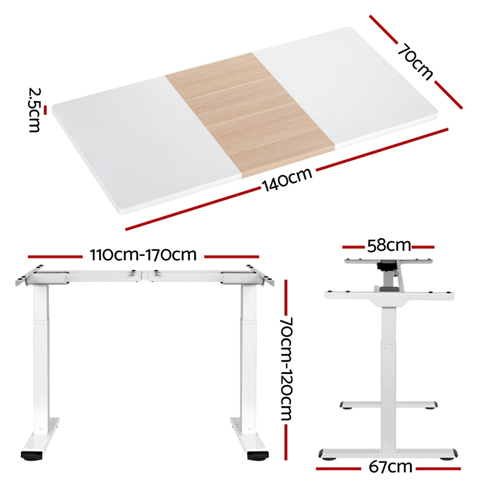 Artiss Standing Desk Motorised Dual Motor 140CM