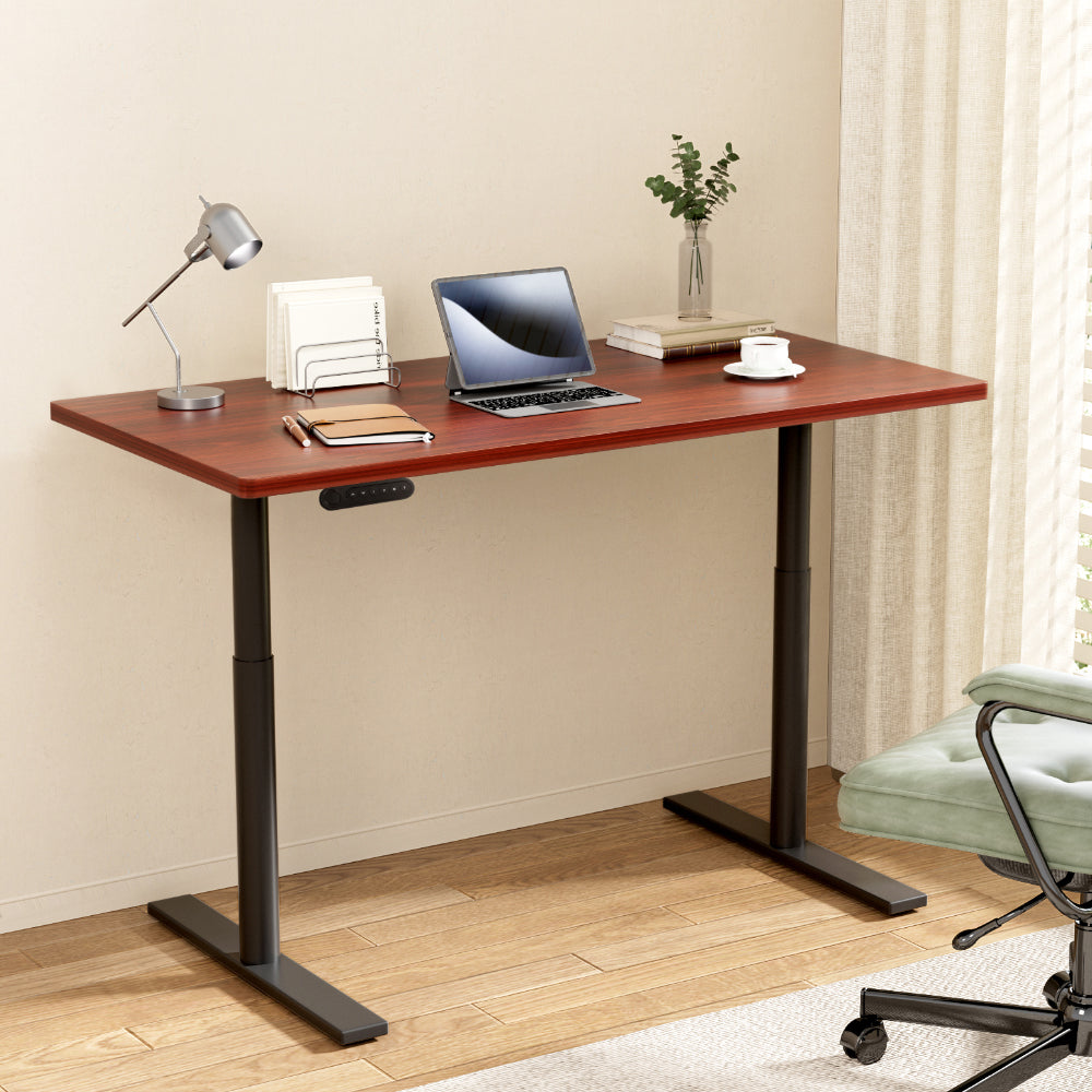 Artiss Standing Desk Motorised Electric Dual Motor Walnut 120CM