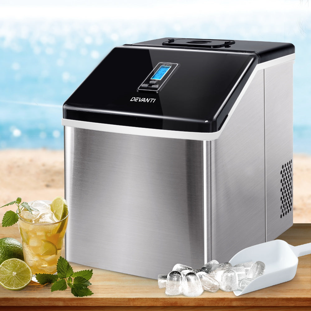 Devanti 18kg Ice Maker Machine Stainless Steel