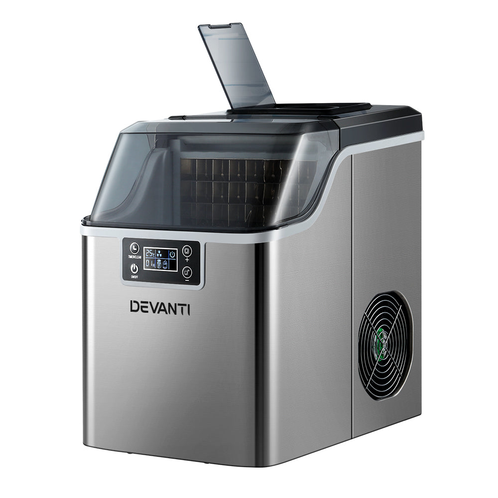 Devanti Commercial Portable Ice Maker – 3.2L Countertop Ice Cube Machine