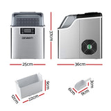 Devanti Commercial Portable Ice Maker – 3.2L Countertop Ice Cube Machine