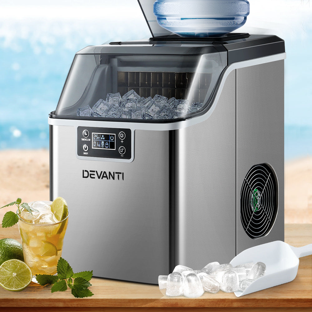 Devanti Commercial Portable Ice Maker – 3.2L Countertop Ice Cube Machine