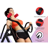 Everfit Inversion Table Gravity Exercise Inverter Back Stretcher Home Gym Black - Side View