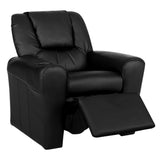 Keezi Kids Recliner Chair PU Leather Sofa Lounge Couch Children Armchair Black