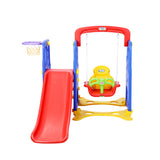 Keezi Kids Slide Swing Set Basketball Hoop Outdoor Playground Toys 120cm Blue