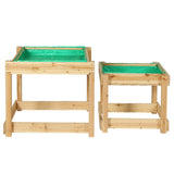 Keezi Kids Outdoor Play Set: Wooden Sandpit and Water Table Combo - 101cm