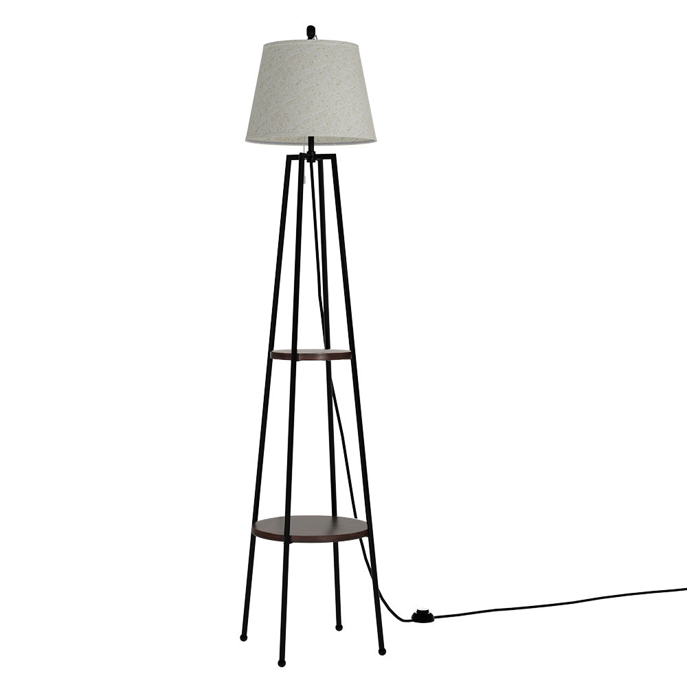 Artiss Modern LED Floor Lamp with Adjustable 2-Tier Shelf for Home Décor